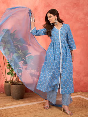 Shae by SASSAFRAS Women Kurta Pant Dupatta Set