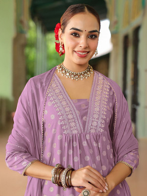 Janasya Women Kurti Pant Dupatta Set