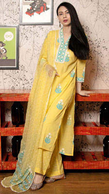 Tasrika Printed Kurta, Trouser/Pant & Dupatta Set