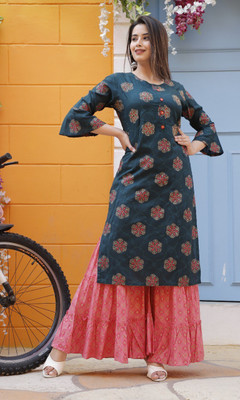 Lee Moda Women Kurta Sharara Set