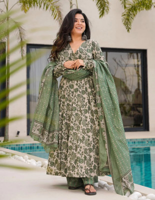 Kedar Fab Women Kurta Palazzo Dupatta Set