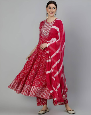 Pink World Women Kurti Pant Dupatta Set