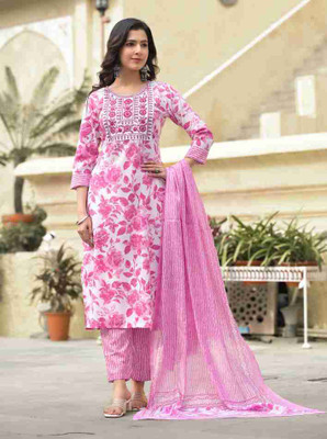 SUBH LAXMI Printed Kurta, Palazzo & Dupatta Set