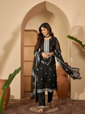 Sangria Women Kurta Pant Attached Dupatta Set