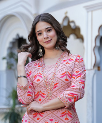 KJFAB Women Kurta Pant Set