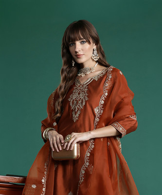 Indo Era Women Kurta Pant Dupatta Set