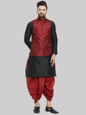 Royal Kurta Men Kurta Dhoti Ethnic Jacket Set
