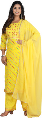 ELVISH JAIPUR Women Kurta Palazzo Dupatta Set