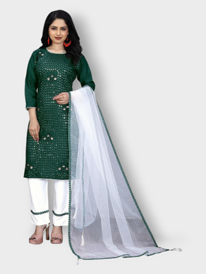 Parevadi Fashions Women Kurta Palazzo Dupatta Set