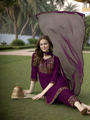 Ziva Fashion Women Kurta Pant Dupatta Set
