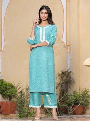Jaipur Kurti Women Kurti Palazzo Set
