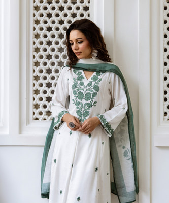 Indo Era Women Kurta Pant Dupatta Set