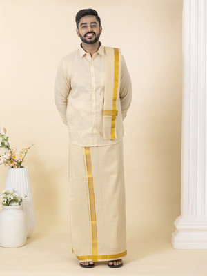 Ramraj Cotton Men Shirt Dhoti Set