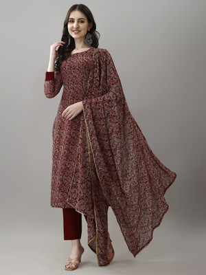 Gopi Kishan Premium Printed Kurta, Trouser/Pant & Dupatta Set