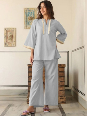 Leriya Fashion Women Ethnic Top Palazzo Set