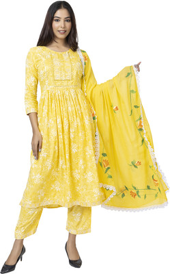 NATIVITY CLOTHING Women Kurti Pyjama Dupatta Set