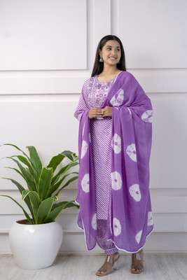 PSAkurti Women Kurta Patiala Attached Dupatta Set
