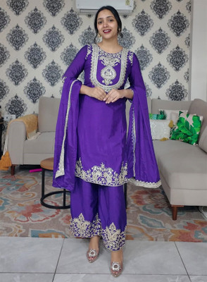 Dwarros Women Kurta Palazzo Dupatta Set