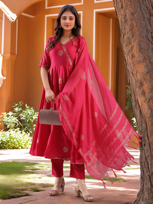 Aaghnya Fashion Women Kurta Pant Dupatta Set