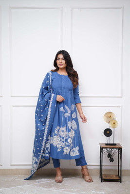 Aaghnya Fashion Women Kurta Pant Dupatta Set