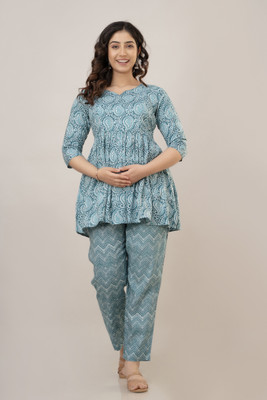 Labhanshi Creation Women Ethnic Top Pant Set