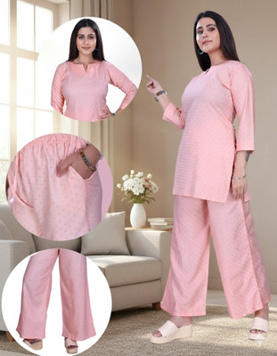 4K FASHION Women Crop Top Palazzo Set