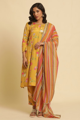 W Women Kurta Pant Dupatta Set