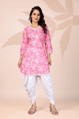 Lugru Colletion Women Ethnic Top Dhoti Pant Cape Set