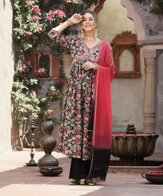 Stylum Women Kurta Palazzo Dupatta Set