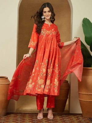 Janasya Women Kurta Pant Dupatta Set