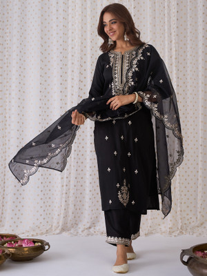 Indo Era Women Kurta Pant Dupatta Set
