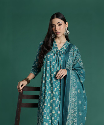 Indo Era Women Kurta Pant Dupatta Set