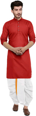 click n buy Men Kurta Dhoti Set