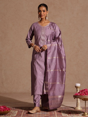 Janasya Women Kurti Pant Dupatta Set