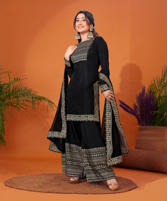 Samah Women Kurta Sharara Dupatta Set