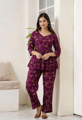 mezgown Women Ethnic Top Pant Set