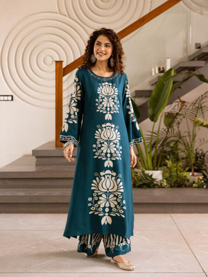 KAFTANIZE Women Kurta Palazzo Set