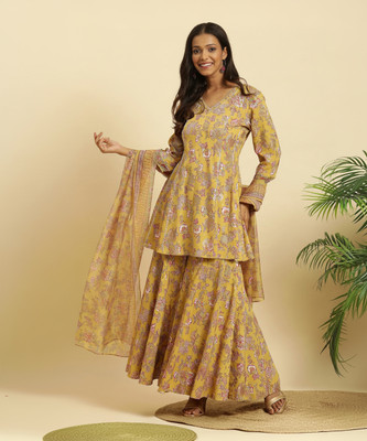 W Women Kurta Sharara Set