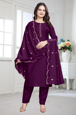 Silkonic Women Kurti Pant Dupatta Set