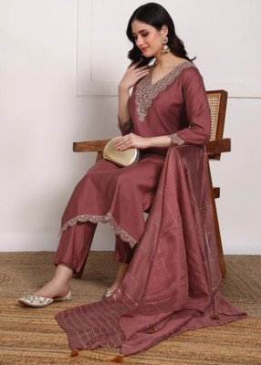 DSK STUDIO Women Kurta Pant Dupatta Set