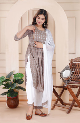 77Taj7 Women Ethnic Top Pant Set