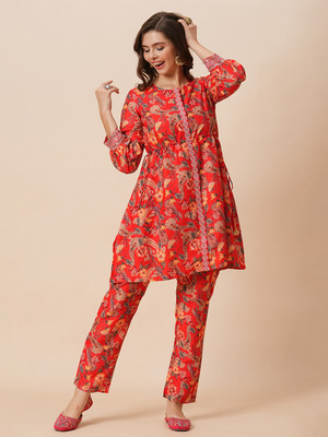 Globus Women Ethnic Top Pant Set