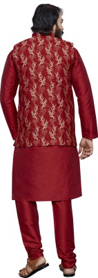 Viradiya Men Kurta Pant Ethnic Jacket Set