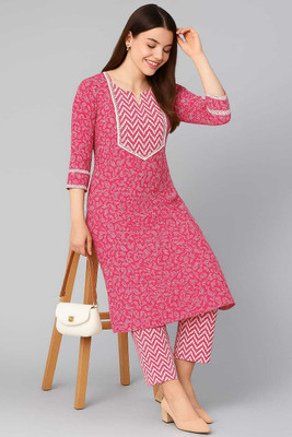FARMAN COLLECTION Women Kurti Palazzo Set