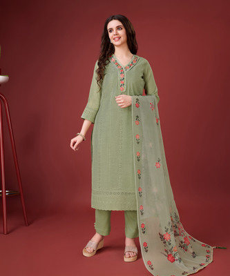 MOJILAA Women Kurta Pant Dupatta Set