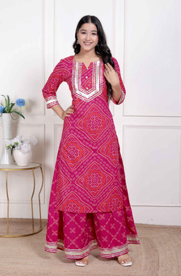 MIRAVAN Women Kurta Palazzo Set