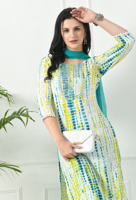 LYCHNIS Printed Kurta, Trouser/Pant & Dupatta Set