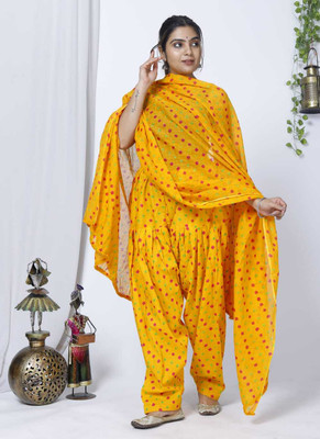 HANVIK TRADERS Women Patiala Dupatta Set