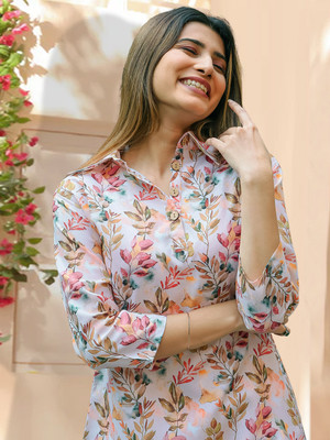 Indian Rani Women Ethnic Top Pant Set