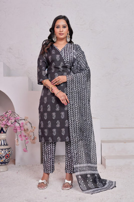 Kruti Sarees Printed Kurta, Trouser/Pant & Dupatta Set
